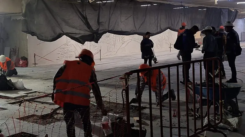 Avance de obras de remodelación de la línea 2 del metro previo al Mundial FIFA 2026